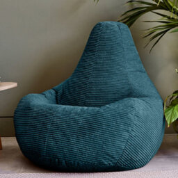 icon Gaming Bean Bag Recliner Jumbo Cord Teal - thumbnail 3