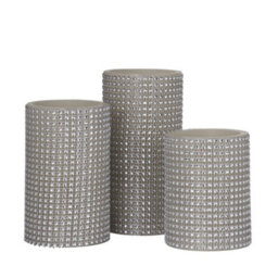 Lighting Collection Haimen Set Of 3 Diamante Led Candles - thumbnail 2