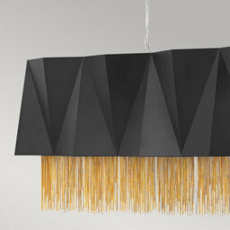 Luminosa Lighting Elstead Zuma 6 Light Pendant, Satin Black, Gold, E27 - thumbnail 3