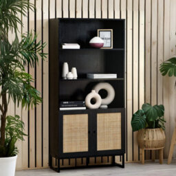 Oakham Premium Portree Tall Bookcase In Black - thumbnail 3