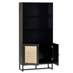 Oakham Premium Portree Tall Bookcase In Black - thumbnail 2
