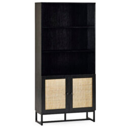Oakham Premium Portree Tall Bookcase In Black - thumbnail 1