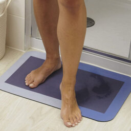 Diatomite Bath Or Shower Mat - Quick Drying, Super Absorbent, Soft & Stain Resistant Bathmat With Non-Slip Underlay - W60 X D40Cm - thumbnail 2
