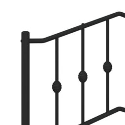 Berkfield Metal Bed Frame Without Mattress With Headboard Black 140X190Cm - thumbnail 8