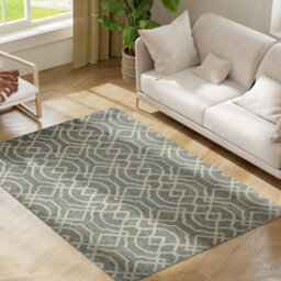 Homcom Easy-Cleaning Machine Washable Rug For Home, Patio, Garden, Grey - thumbnail 2