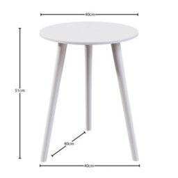 Lassic Vida Designs Round Side Table, White - thumbnail 8