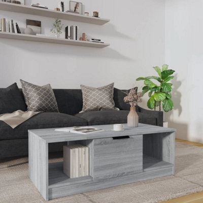 Berkfield Coffee Table Grey Sonoma 102X50X36 Cm Engineered Wood - image 1