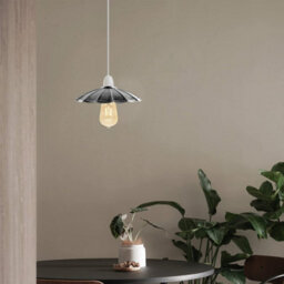 Retro Industrial Brushed Silver Metal Lamp Shade E27 Ceiling Light - thumbnail 5
