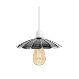 Retro Industrial Brushed Silver Metal Lamp Shade E27 Ceiling Light