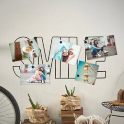 Balvi Smile Metal Black Magnetic Photo Holder Holds 5 Pictures - thumbnail 3