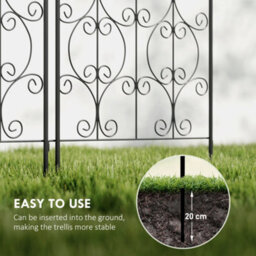 Outsunny Set Of 2 Metal Garden Trellis, Outdoor Trellis Panels, 150 X 50 Cm - thumbnail 8
