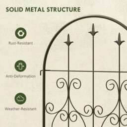 Outsunny Set Of 2 Metal Garden Trellis, Outdoor Trellis Panels, 150 X 50 Cm - thumbnail 7
