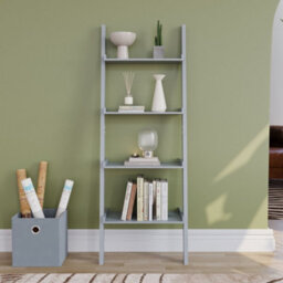 Lassic Vida Designs York Grey 4 Tier Ladder Bookcase Freestanding Open Shelf (H)1540mm (W)560mm (D)290mm - thumbnail 3