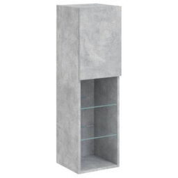 Berkfield Tv Cabinets With Led Lights 2 Pcs Concrete Grey 30.5X30X102 Cm - thumbnail 7