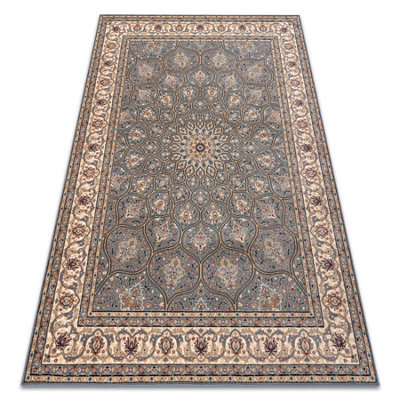 RugsX Carpet Wool Nain Rosette, Frame, 1180/51034 Blue / Beige  80X150 Cm - image 1