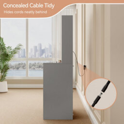 Mcc Direct Dressing Table With Adjustable Led Mirror Make Up Desk And Storage Grey Truro - thumbnail 9