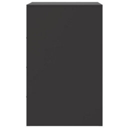 Berkfield Bedside Cabinets 2Pcs Black 34.5X39X62 Cm Steel - thumbnail 8