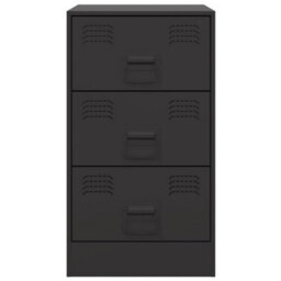 Berkfield Bedside Cabinets 2Pcs Black 34.5X39X62 Cm Steel - thumbnail 5