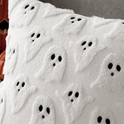 Halloween Pillow Covers 18X18 Inch 2Pcs White Ghost Halloween Decor Halloween Decorations Throw Pillow Cases For Chair Sofa - thumbnail 4
