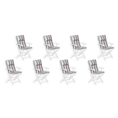 Beliani Set Of 8 Back/seat Cushions Maui 40 X 54 Cm Multicolour - image 1