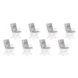 Beliani Set Of 8 Back/seat Cushions Maui 40 X 54 Cm Multicolour - thumbnail 1