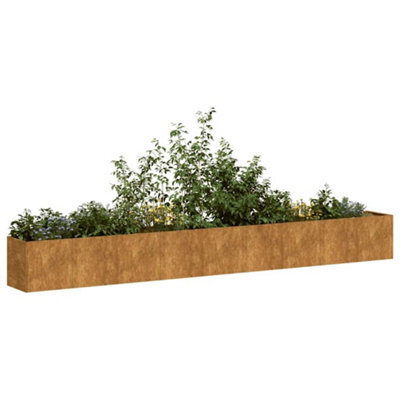 Berkfield Planter Rusty 360X40X40 Cm Weathering Steel - image 1