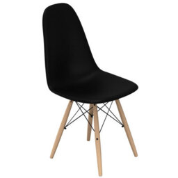 Urbn-Living Urbnliving 80Cm Width 5 Pcs Ceramic Square Armani Grey Table With Black Chairs Set - thumbnail 6