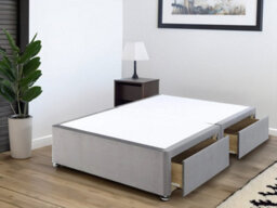 Divan Base Direct Sophia Briar-Rose Nova 1000 Pocket Sprung  Cushioned Pillow Top Memory Foam Bed Set 3Ft Single - Naples Slate - thumbnail 1