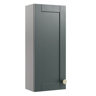 Ashford Matt Kombu Green Bathroom Single Wall Cabinet (H)72Cm (W)29.5Cm - image 1