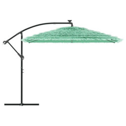 Berkfield Garden Parasol With Steel Pole Green 290X290X238 Cm - thumbnail 4