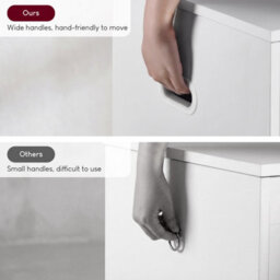 Lassic Vida Designs Large Ottoman Storage Bench Seat Lift-Up Blanket Box Toy Chest Trunk For Bedroom Hallway Living Room 100Cm, White - thumbnail 8