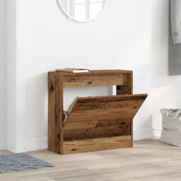 Walplus Shoe Cabinet With Door Old Wood 60 X 21 X 57 Cm Engineered Wood - thumbnail 4