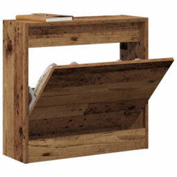Walplus Shoe Cabinet With Door Old Wood 60 X 21 X 57 Cm Engineered Wood - thumbnail 3