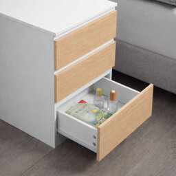 Home Treats White & Pine Bedside Table 3 Drawer Nightstand Table With 2 Uk Plugs Usb A And Usb C Chest Of Drawers 2M Cable - thumbnail 5