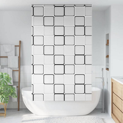Berkfield Shower Roller Blind 130X240 Cm Fabric Width 126 Cm - image 1