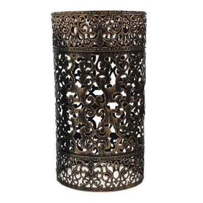 Easy Fit Rustic Red Drum Lampshade Retro Modern Metal Light Shade - image 1