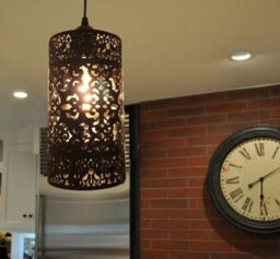 Easy Fit Rustic Red Drum Lampshade Retro Modern Metal Light Shade - thumbnail 6