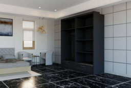 Sliding Wardrobes 4 u LTD Modern High Gloss And Mirrored Sliding Wardrobe Black 150Cm - thumbnail 2