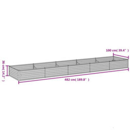 Berkfield Garden Raised Bed 482X100X36 Cm Corten Steel - thumbnail 7