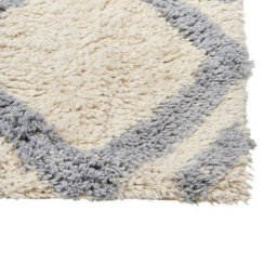 Wyld And Coco Aurora Home Beige Cotton Area Rug 80 X 150 Cm Hand-Tufted - thumbnail 3