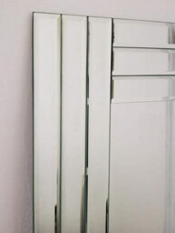 Biznest Large Wall Mirror Bevelled Triple Edge Mirror Strips Frameless Elegant 60X80Cm - thumbnail 2