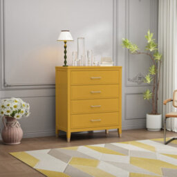 Palazzi 4 Drawer Chest Of Drawers Mustard