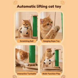 Living And Home Cat Scratching Post With Interactive Toys, 38Cm W X 40Cm H - thumbnail 3