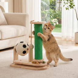 Living And Home Cat Scratching Post With Interactive Toys, 38Cm W X 40Cm H - thumbnail 2