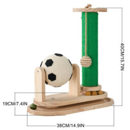 Living And Home Cat Scratching Post With Interactive Toys, 38Cm W X 40Cm H - thumbnail 7