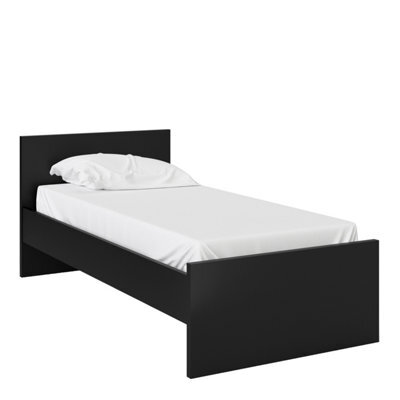 Furniture To Go Naia Single Bed 3Ft (90 X 190) In Black Matt (W) 96 X  (H) 80 X (D) 196.6Cm - image 1