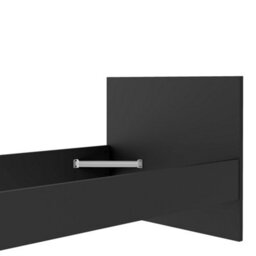 Furniture To Go Naia Single Bed 3Ft (90 X 190) In Black Matt (W) 96 X  (H) 80 X (D) 196.6Cm - thumbnail 9