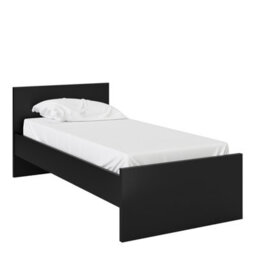 Furniture To Go Naia Single Bed 3Ft (90 X 190) In Black Matt (W) 96 X  (H) 80 X (D) 196.6Cm - thumbnail 1