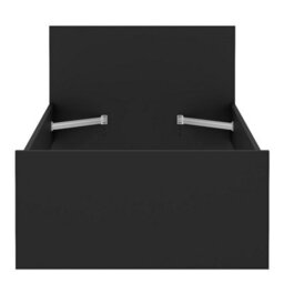 Furniture To Go Naia Single Bed 3Ft (90 X 190) In Black Matt (W) 96 X  (H) 80 X (D) 196.6Cm - thumbnail 5
