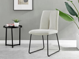 Furniturebox Imperia Grey High Gloss 6 Seater Dining Table With Structural 2 Plinth Column Legs Cream Fabric Halle Modern Chairs - thumbnail 9